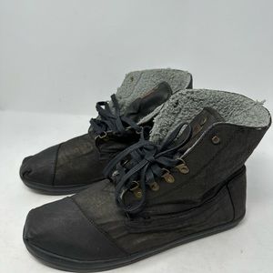 Toms Chukka style Highland Faux Leather Boots Faux Shearing linings NEW Men’s 13